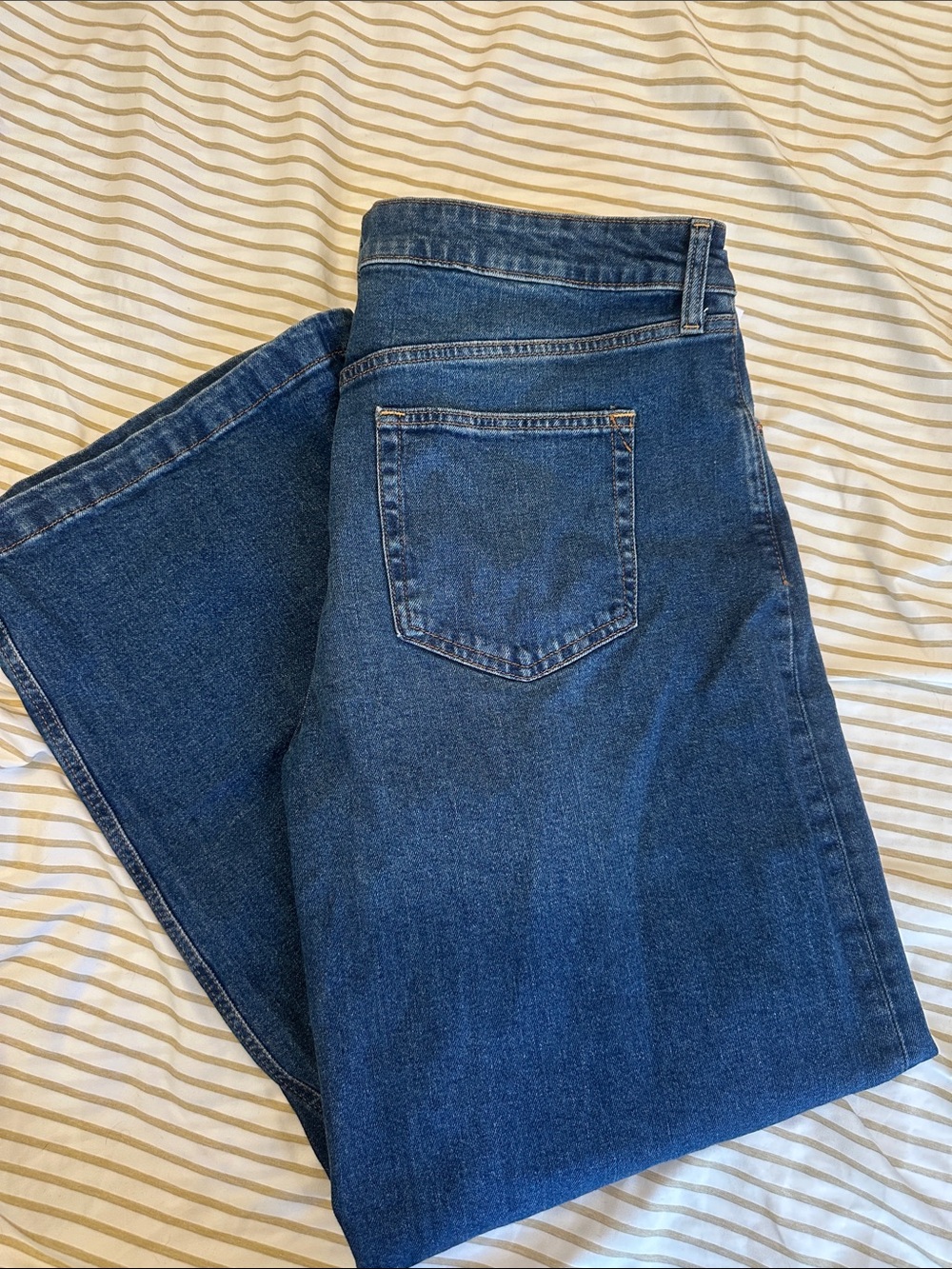 NWT Curvy High Rise Stride Wide-Leg Jeans Dark Indigo - Picture 9 of 9